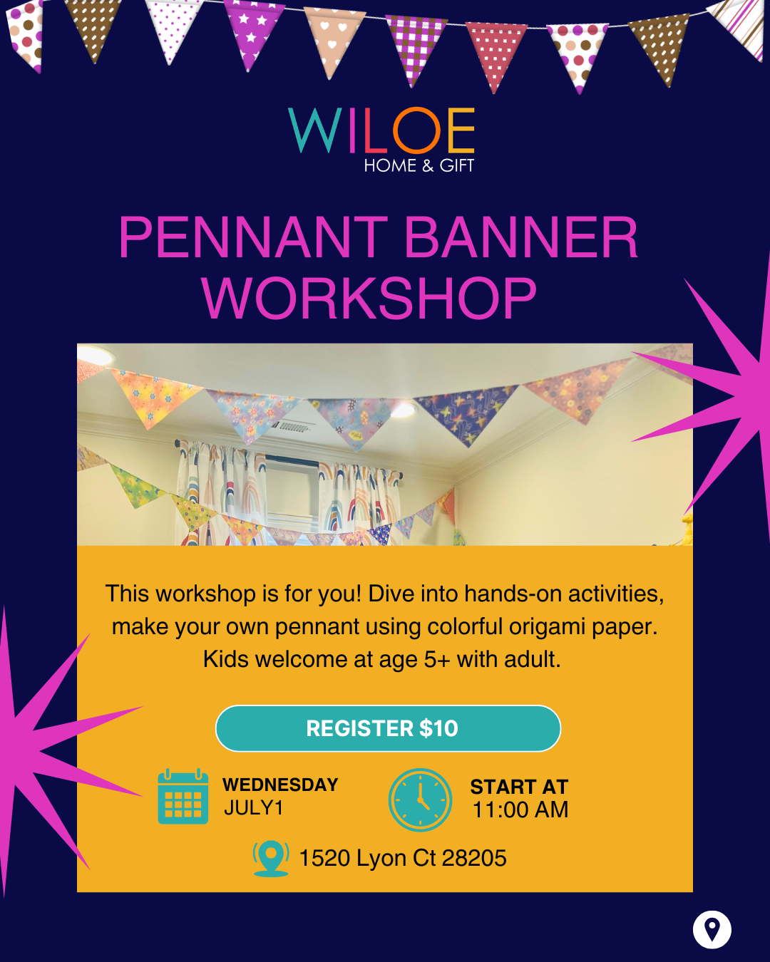 Sign-Up Fee | Pennant Making Workshop