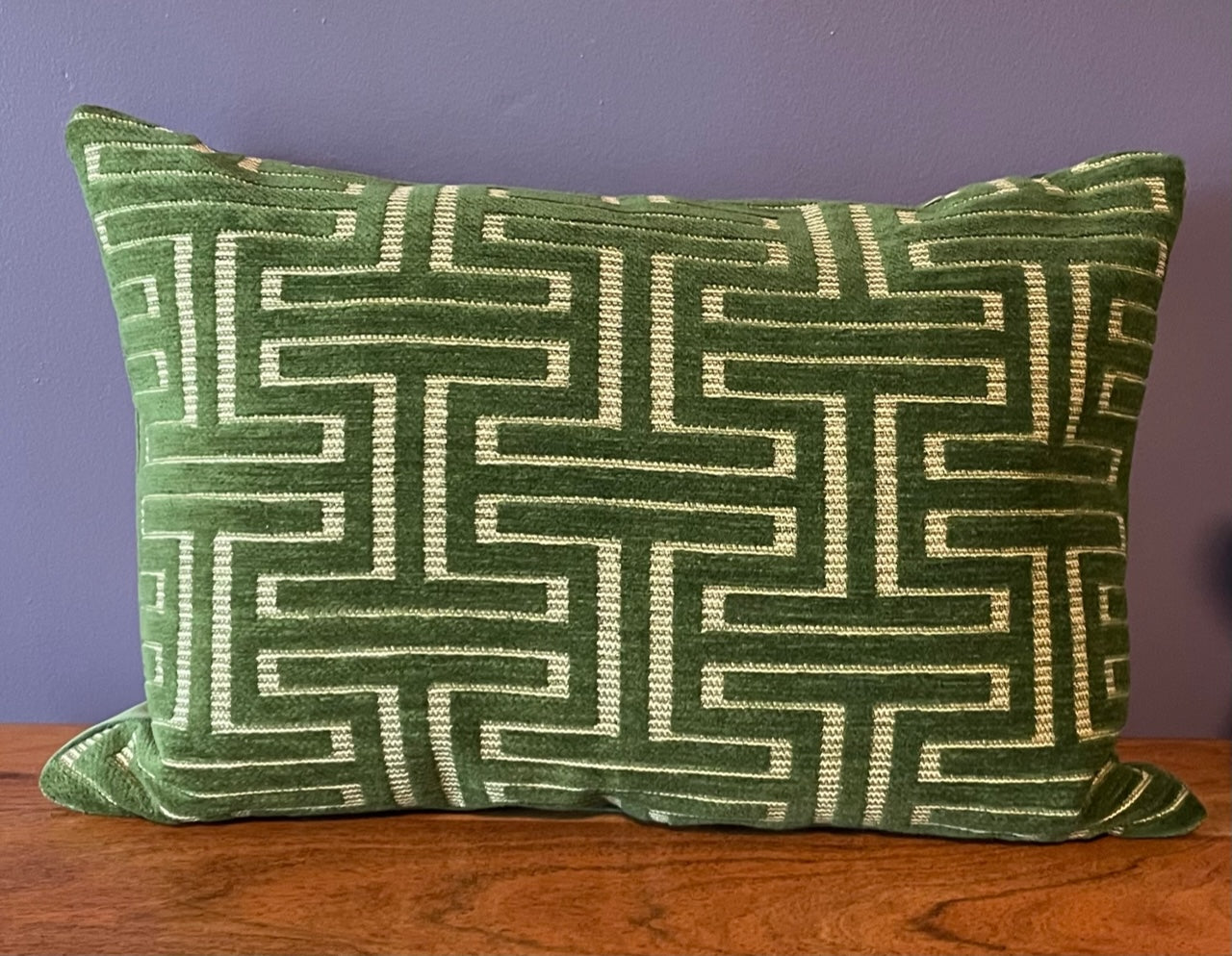 Decorative Pillow: Olive Green Pattern