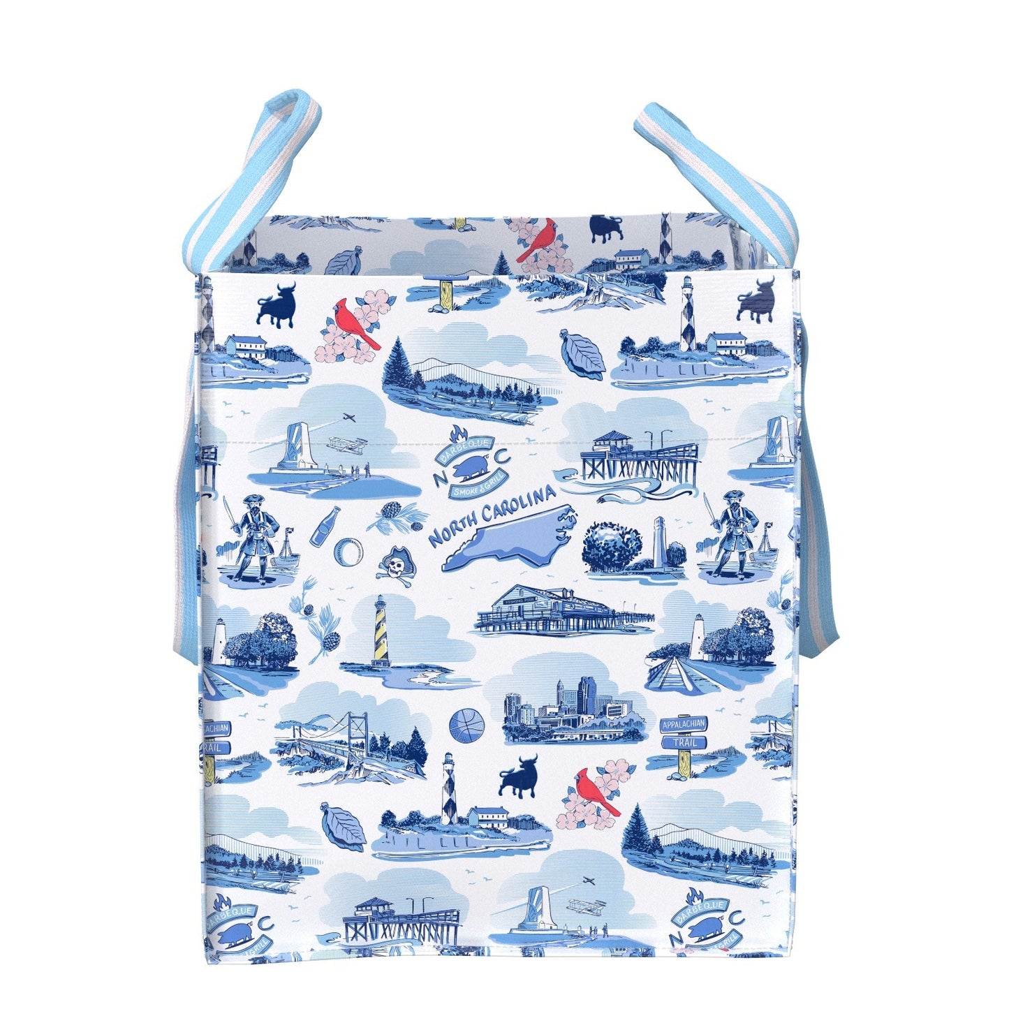 Bagette Market Tote - North Carolina Toile