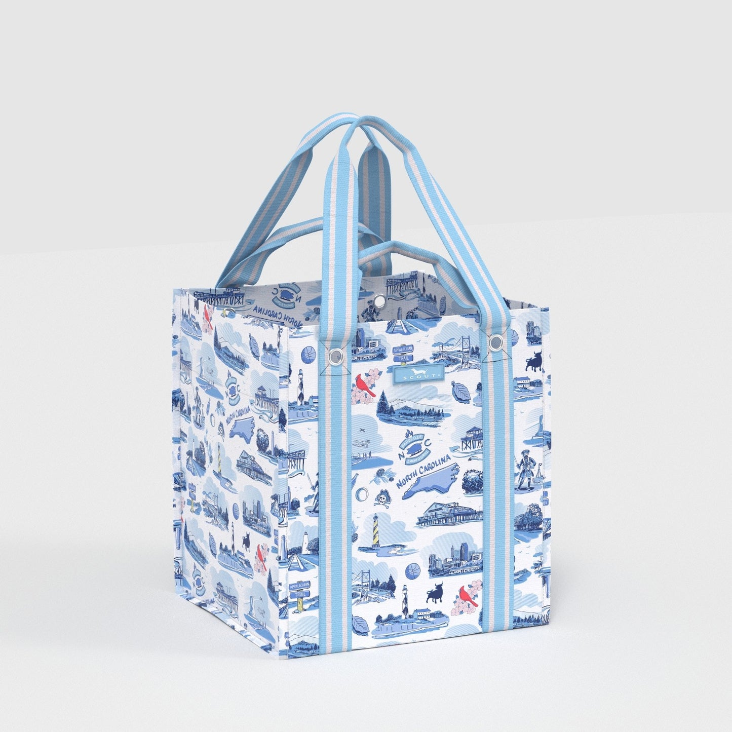 Bagette Market Tote - North Carolina Toile