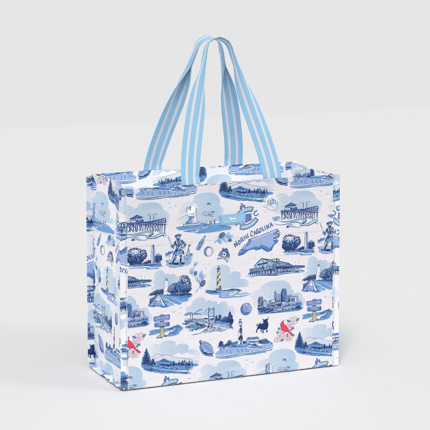 Gift Bag Large - North Carolina Toile
